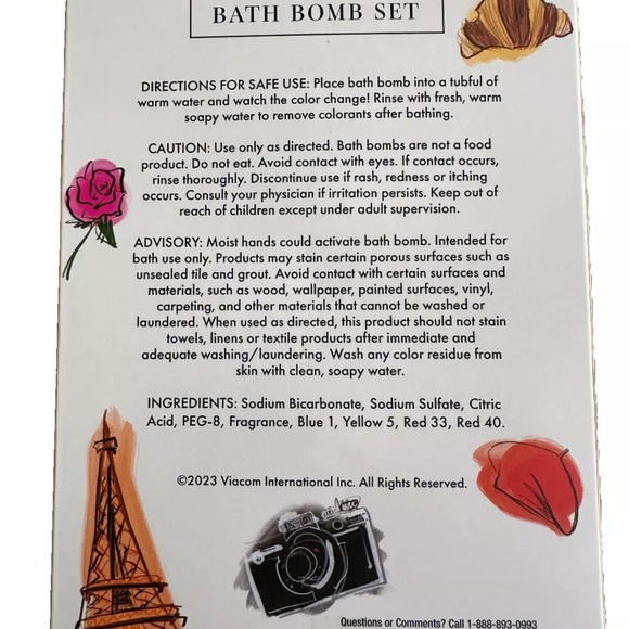 Emily In Paris 3pc Croissant Shaped Bath Bombs Set Strawberry Vanilla Scents - Picture 4 of 4